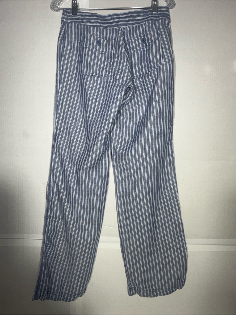 Tommy Bahama Blue and White Striped Straight-Leg Pants - Picture 4 of 16
